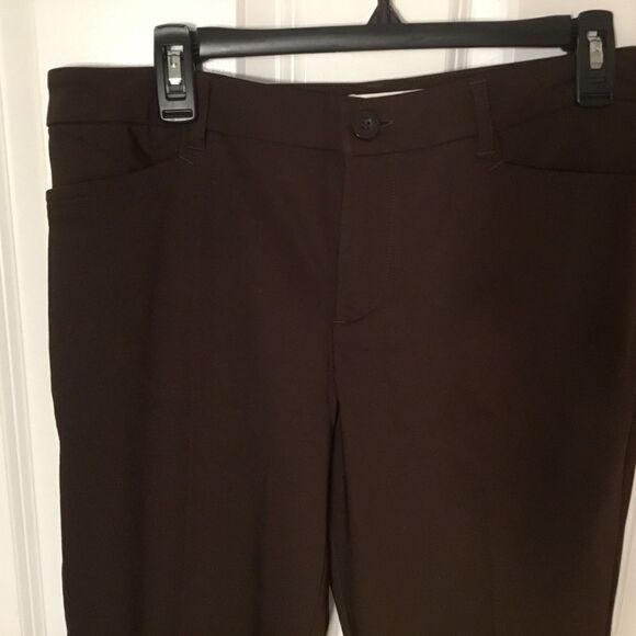 NWOT. Christopher Banks Women’s Sz 8S Brown Straight Leg Slacks - Picture 7 of 11